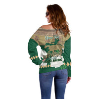 Personalized Belmont Horse Racing Off Shoulder Sweater 157th Anniversary Run For The Carnations