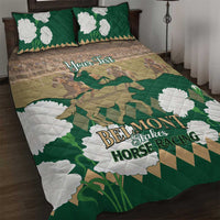 Personalized Belmont Horse Racing Quilt Bed Set 157th Anniversary Run For The Carnations