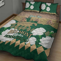 Personalized Belmont Horse Racing Quilt Bed Set 157th Anniversary Run For The Carnations