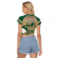 Personalized Belmont Horse Racing Raglan Cropped T Shirt 157th Anniversary Run For The Carnations