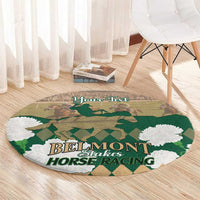 Personalized Belmont Horse Racing Round Carpet 157th Anniversary Run For The Carnations