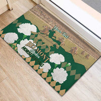 Personalized Belmont Horse Racing Rubber Doormat 157th Anniversary Run For The Carnations