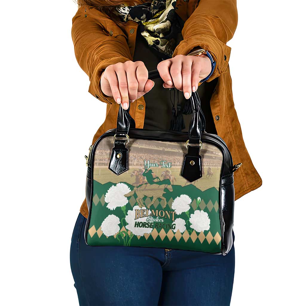 Personalized Belmont Horse Racing Shoulder Handbag 157th Anniversary Run For The Carnations