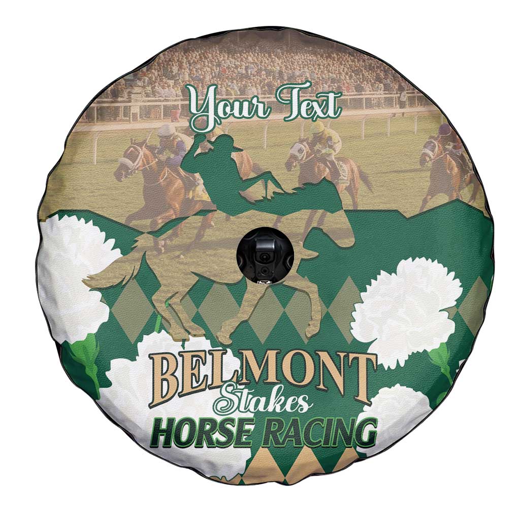 Personalized Belmont Horse Racing Spare Tire Cover 157th Anniversary Run For The Carnations