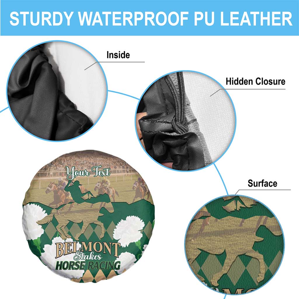 Personalized Belmont Horse Racing Spare Tire Cover 157th Anniversary Run For The Carnations