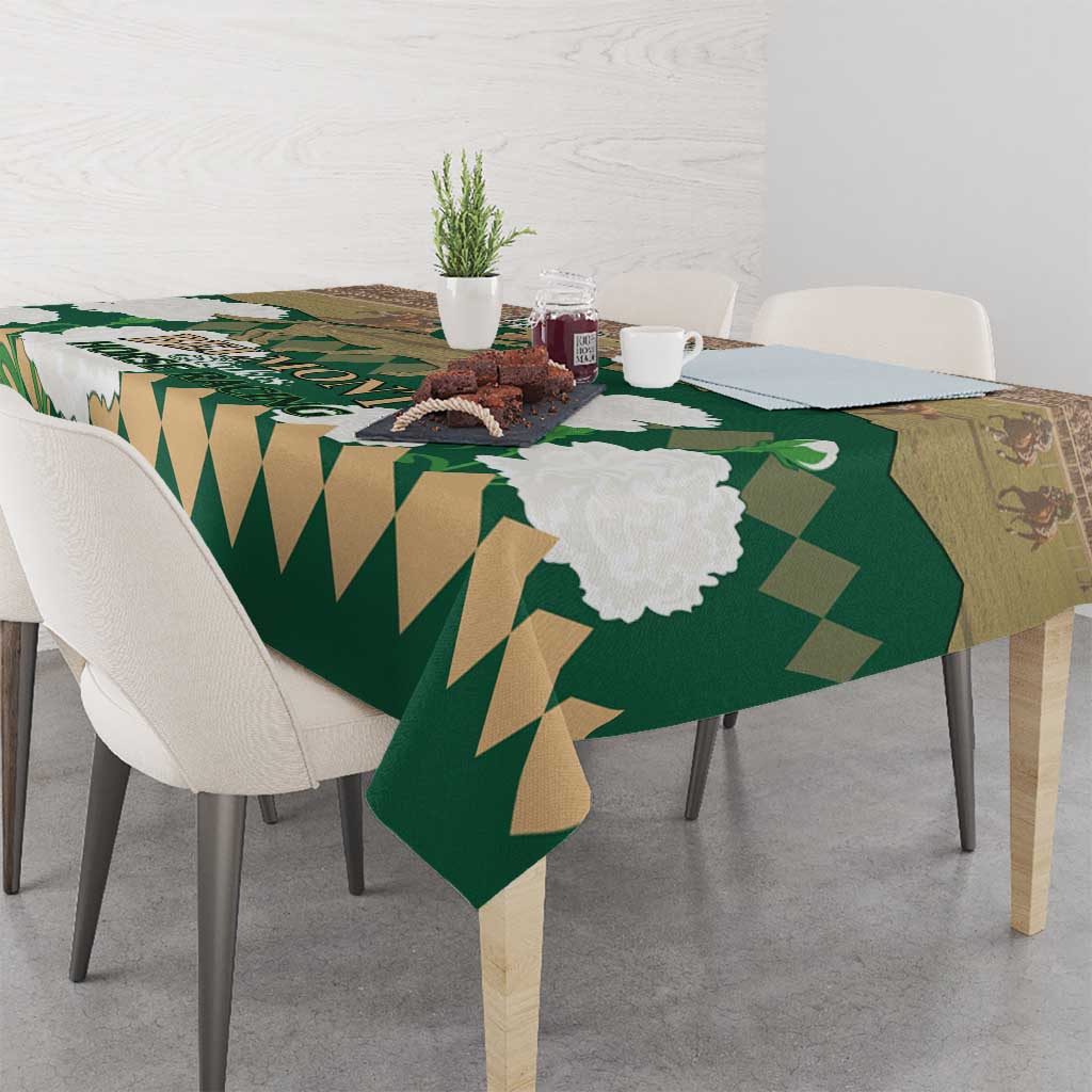 Personalized Belmont Horse Racing Tablecloth 157th Anniversary Run For The Carnations