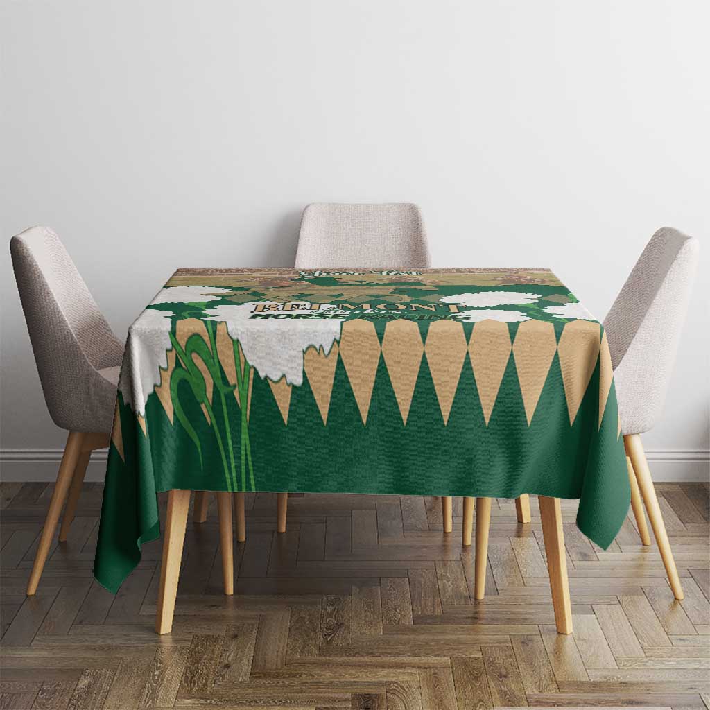 Personalized Belmont Horse Racing Tablecloth 157th Anniversary Run For The Carnations