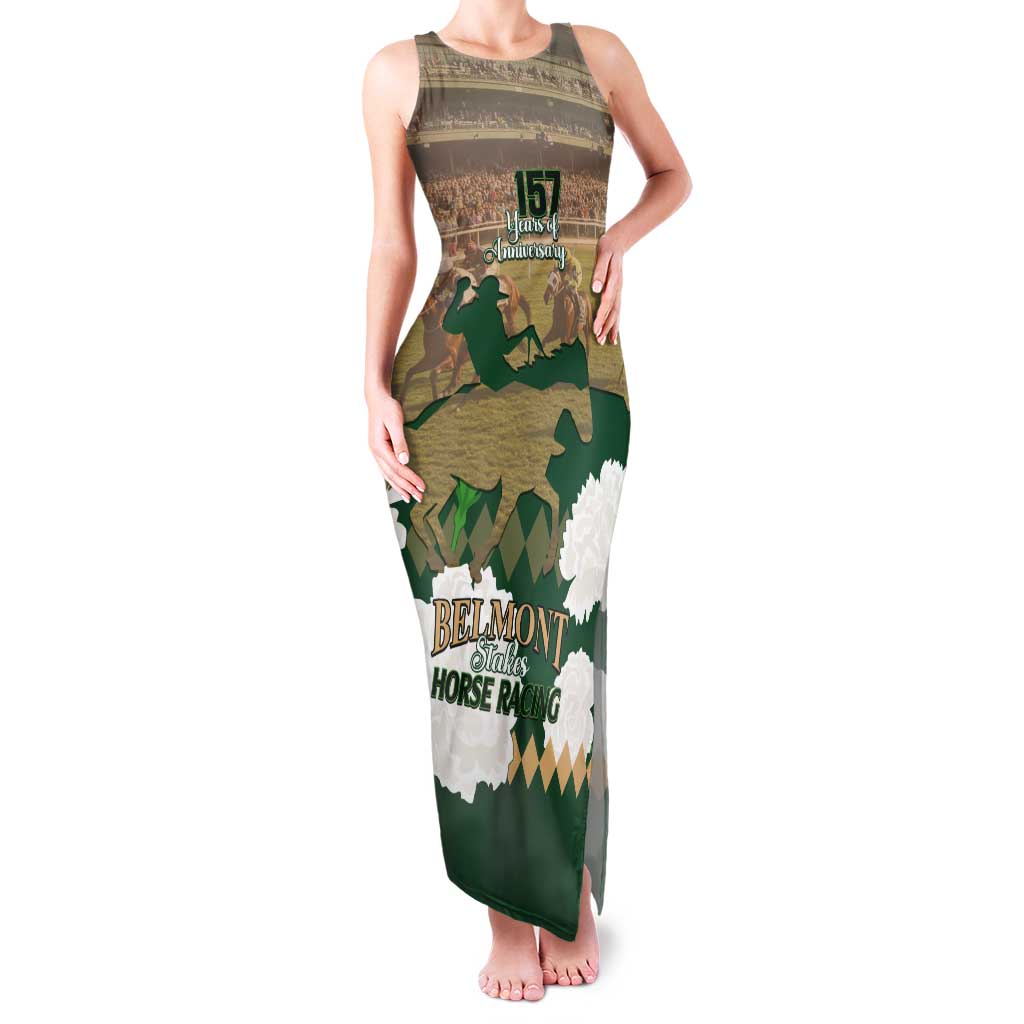 Personalized Belmont Horse Racing Tank Maxi Dress 157th Anniversary Run For The Carnations