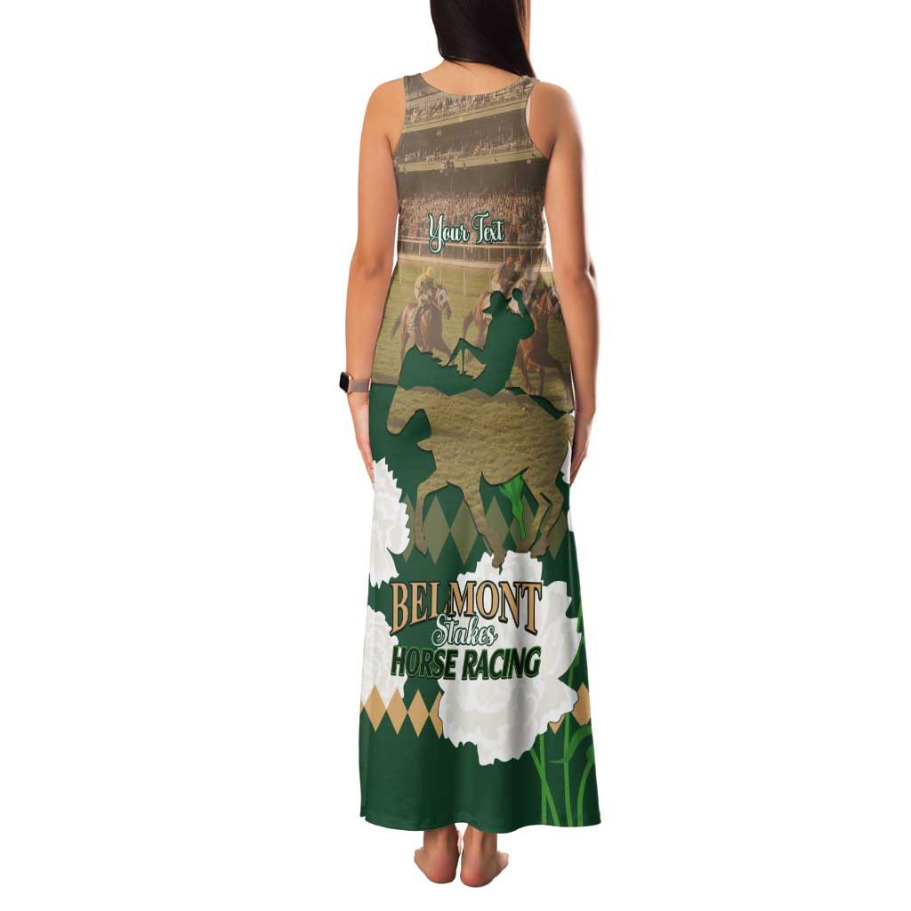 Personalized Belmont Horse Racing Tank Maxi Dress 157th Anniversary Run For The Carnations