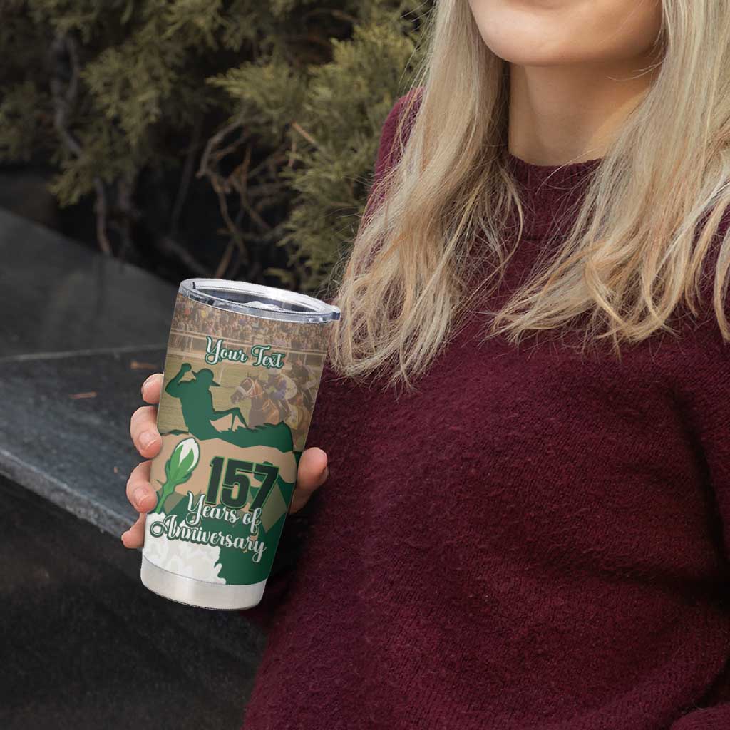 Personalized Belmont Horse Racing Tumbler Cup 157th Anniversary Run For The Carnations