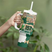 Personalized Belmont Horse Racing Tumbler With Handle 157th Anniversary Run For The Carnations