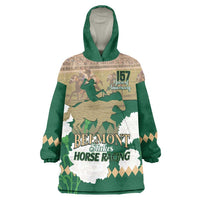 Personalized Belmont Horse Racing Wearable Blanket Hoodie 157th Anniversary Run For The Carnations