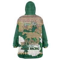 Personalized Belmont Horse Racing Wearable Blanket Hoodie 157th Anniversary Run For The Carnations