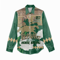 Personalized Belmont Horse Racing Women Casual Shirt 157th Anniversary Run For The Carnations