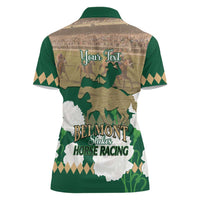 Personalized Belmont Horse Racing Women Polo Shirt 157th Anniversary Run For The Carnations