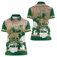 Personalized Belmont Horse Racing Women Polo Shirt 157th Anniversary Run For The Carnations