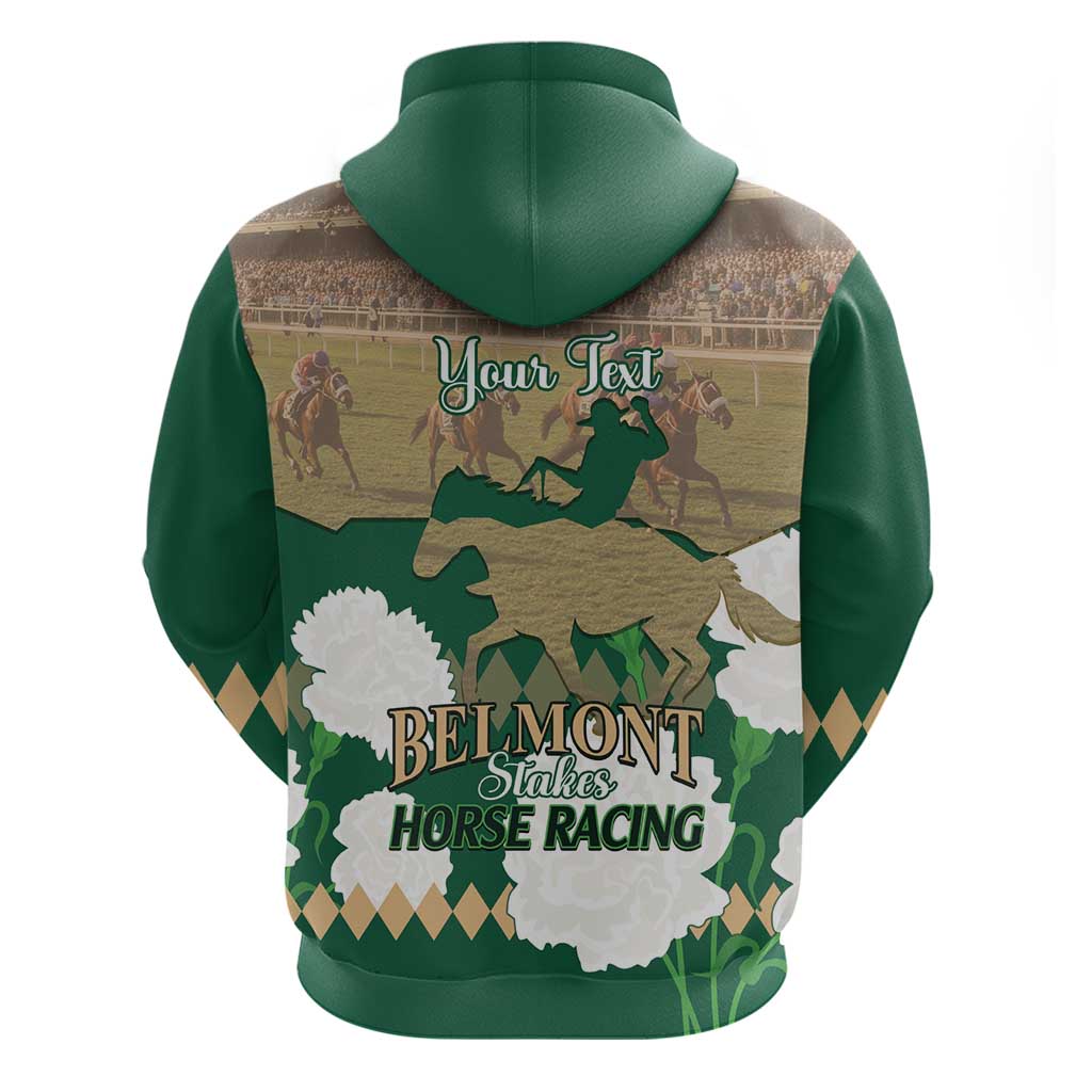 Personalized Belmont Horse Racing Zip Hoodie 157th Anniversary Run For The Carnations