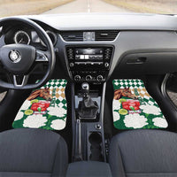 Personalized Belmont Horse Racing Car Mats Jewel Cocktail With White Carnations