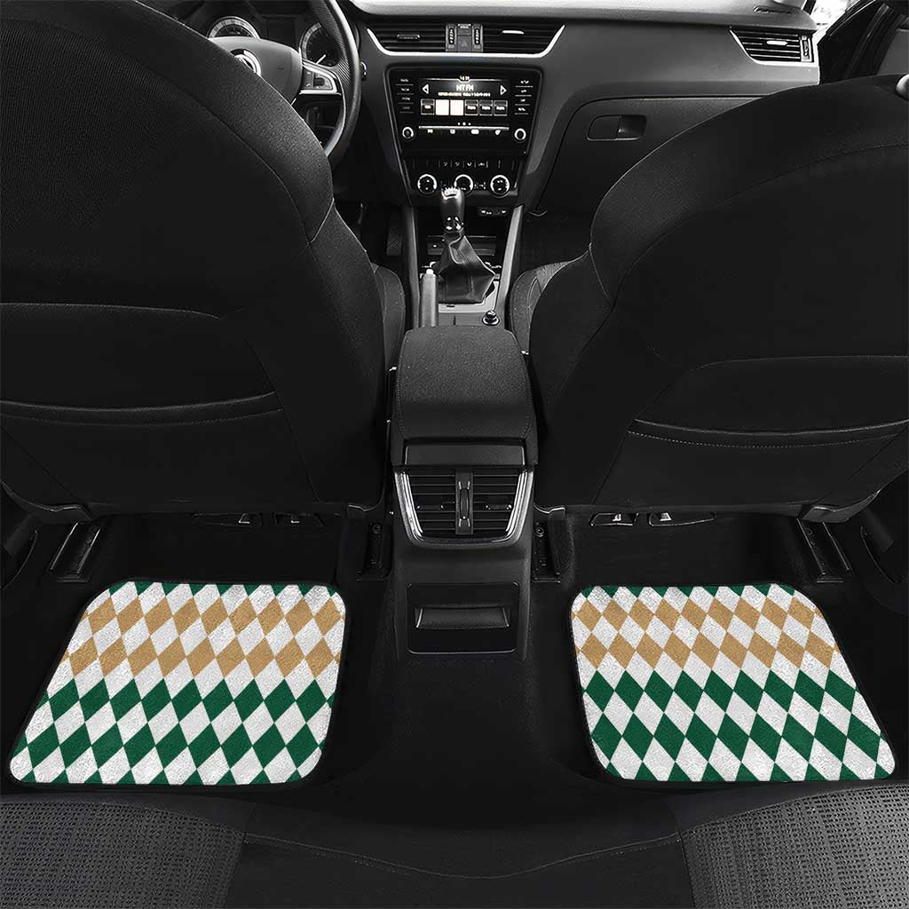 Personalized Belmont Horse Racing Car Mats Jewel Cocktail With White Carnations
