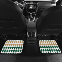 Personalized Belmont Horse Racing Car Mats Jewel Cocktail With White Carnations