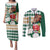 Personalized Belmont Horse Racing Couples Matching Puletasi and Long Sleeve Button Shirt Jewel Cocktail With White Carnations