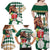 Personalized Belmont Horse Racing Family Matching Off Shoulder Maxi Dress and Hawaiian Shirt Jewel Cocktail With White Carnations