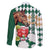 Personalized Belmont Horse Racing Family Matching Puletasi and Hawaiian Shirt Jewel Cocktail With White Carnations