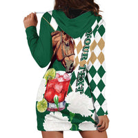 Personalized Belmont Horse Racing Hoodie Dress Jewel Cocktail With White Carnations