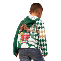 Personalized Belmont Horse Racing Kid Hoodie Jewel Cocktail With White Carnations