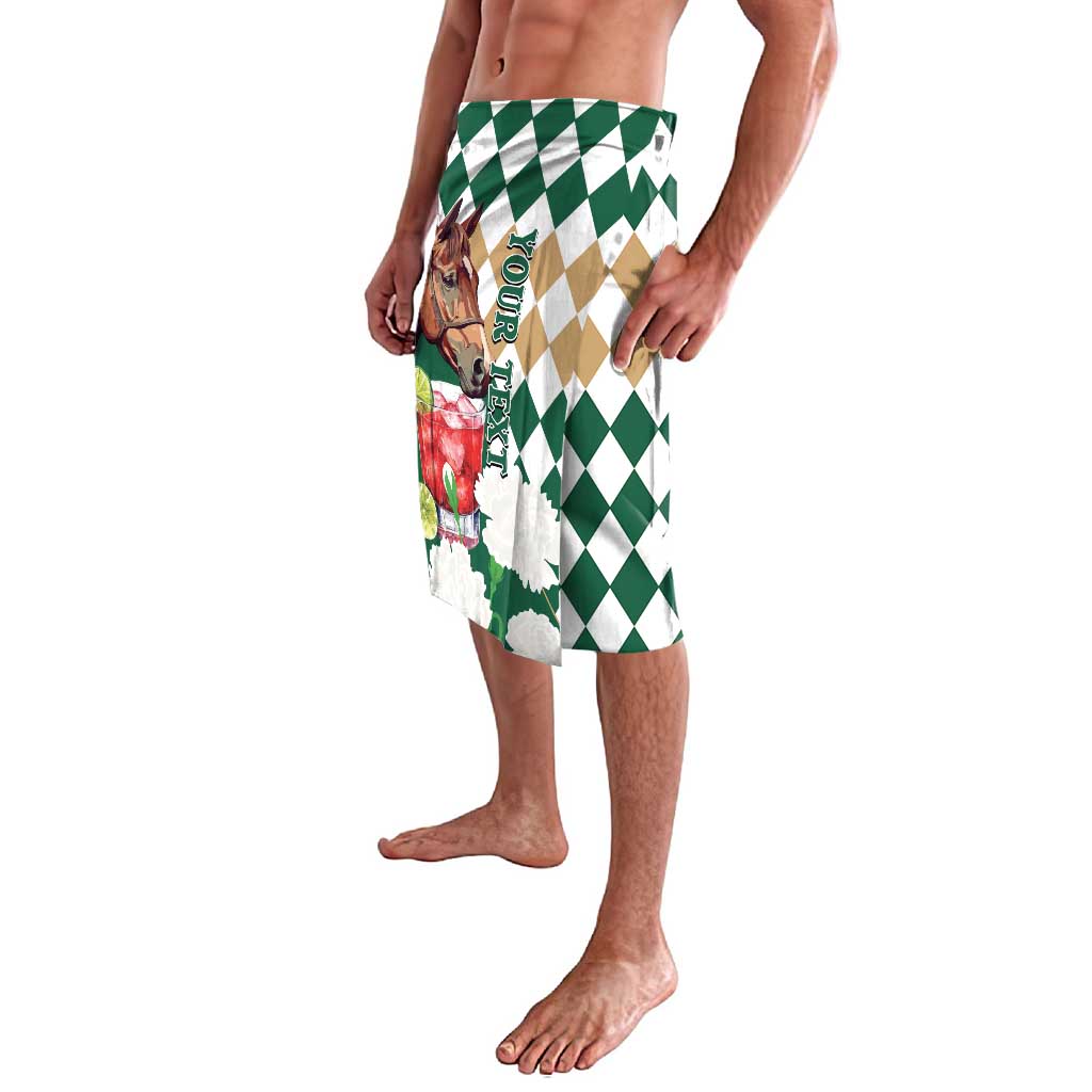 Personalized Belmont Horse Racing Lavalava Jewel Cocktail With White Carnations