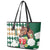 Personalized Belmont Horse Racing Leather Tote Bag Jewel Cocktail With White Carnations