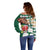 Personalized Belmont Horse Racing Off Shoulder Sweater Jewel Cocktail With White Carnations