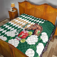 Personalized Belmont Horse Racing Quilt Jewel Cocktail With White Carnations