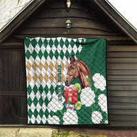 Personalized Belmont Horse Racing Quilt Jewel Cocktail With White Carnations