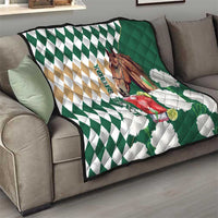 Personalized Belmont Horse Racing Quilt Jewel Cocktail With White Carnations
