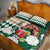 Personalized Belmont Horse Racing Quilt Bed Set Jewel Cocktail With White Carnations