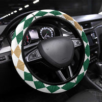 Belmont Horse Racing Steering Wheel Cover Jewel Cocktail With White Carnations