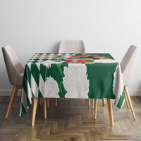 Personalized Belmont Horse Racing Tablecloth Jewel Cocktail With White Carnations