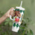 Personalized Belmont Horse Racing Tumbler With Handle Jewel Cocktail With White Carnations