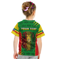 Personalised Ethiopia Kid T Shirt Men's Dreadlock Rasta Lion Headphones - Wonder Print Shop