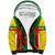 Personalised Ethiopia Sherpa Hoodie Men's Dreadlock Rasta Lion Headphones - Wonder Print Shop
