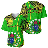 Polynesian Pride Cook Islands Baseball Jersey Mangaia Gospel Day Green Version - Wonder Print Shop