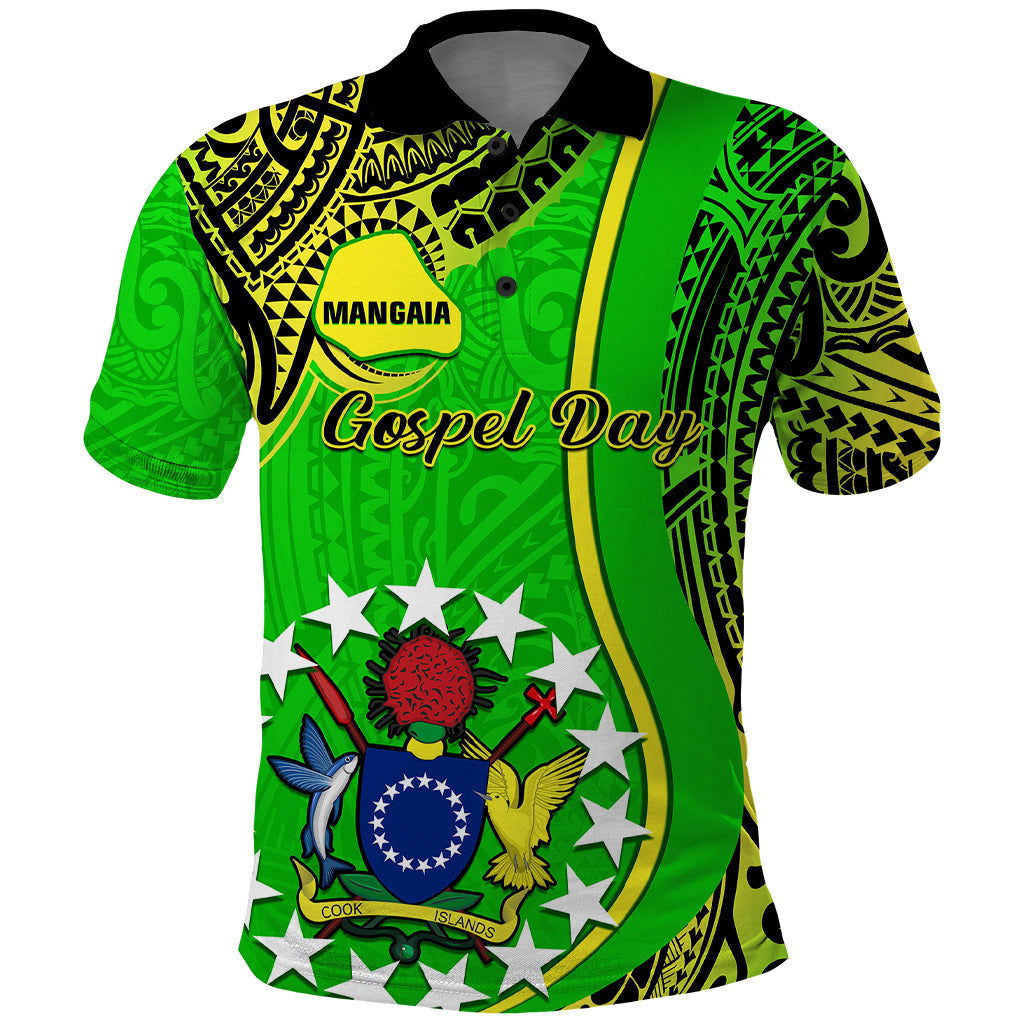 Polynesian Pride Cook Islands Polo Shirt Mangaia Gospel Day Green Version - Wonder Print Shop