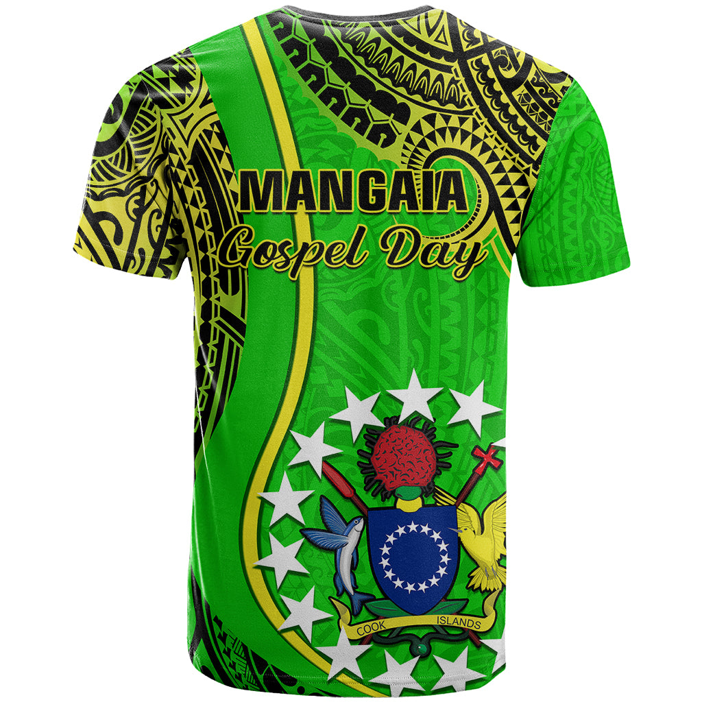 Polynesian Pride Cook Islands T Shirt Mangaia Gospel Day Green Version - Wonder Print Shop