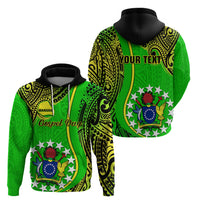 Custom Cook Islands Hoodie Mangaia Gospel Day Green Version - Wonder Print Shop