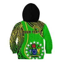 Personalised Cook Islands Kid Hoodie Mangaia Gospel Day Green Version - Wonder Print Shop