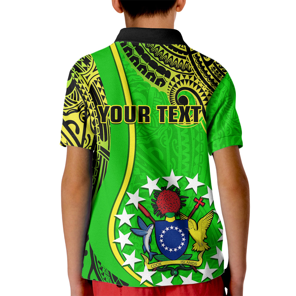 Custom Cook Islands Polo Shirt for Kid Mangaia Gospel Day Green Version - Wonder Print Shop