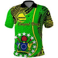 Custom Cook Islands Polo Shirt Mangaia Gospel Day Green Version - Wonder Print Shop