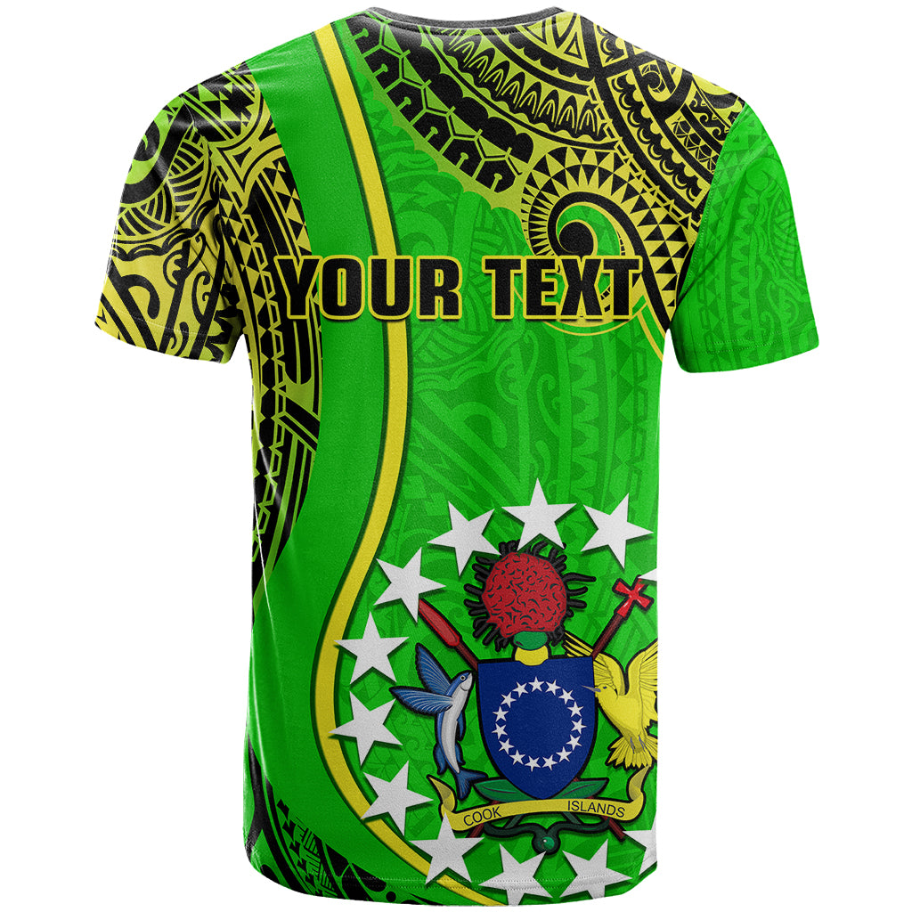 Personalised Cook Islands T Shirt Mangaia Gospel Day Green Version - Wonder Print Shop