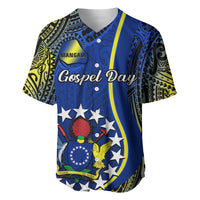 Polynesian Pride Cook Islands Baseball Jersey Mangaia Gospel Day Blue Version - Wonder Print Shop